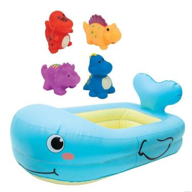 Imagem de Banheira inflável Baleia Feliz Buba Baby + Bichinhos Dinos