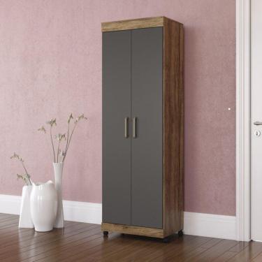 Imagem de Armário Multiuso com Rodízio 2 Portas Star Atacama/Grafite