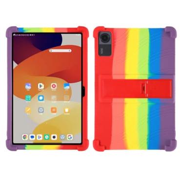 Imagem de FZZSZS Capa para tablet Lenovo Tab P12, capa protetora de tablet de cor arco-íris fina e macia capa protetora de TPU flexível para Lenovo Tab P12 (12,7 polegadas)