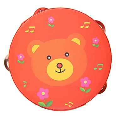 Imagem de Mini Tambor de mão de madeira para crianças pequenas 6 polegadas bonito pandeiro crianças instrumento de percussão de madeira mini pandeiros para adultos crianças pequenos tambores de mão para adultos