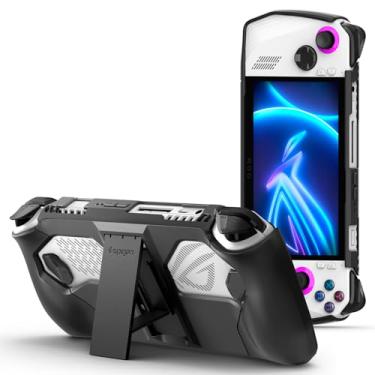 Imagem de Spigen Thin Fit Pro Capa protetora ASUS ROG Ally com suporte projetada para ROG Ally 2023 RC71L Capa TPU e capa de PC com proteção antirriscos e absorção de choque Acessórios ROG Ally - Preto
