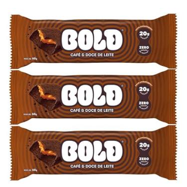 Imagem de Bold Barra de Proteína Café e Doce de Leite contendo 3 unidades de 60g cada