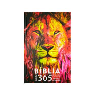 Imagem de Bíblia Sagrada com 365 Reflexões e Plano de Leitura | Capa Dura | Leão Fogo