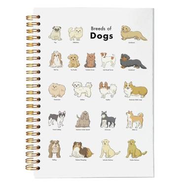 Imagem de NEGIGA Caderno de cachorro, diário de cachorro, presentes para amantes de cães, presentes para mães de cães, presentes de dono de cachorro, caderno fofo, caderno espiral 14 x 21 cm
