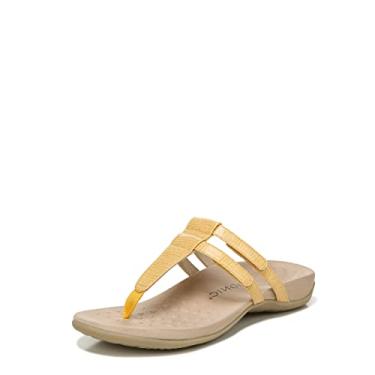 Imagem de Vionic Sandália feminina Rest Elvia Toe Post Slide - Sandálias femininas de suporte que incluem conforto em três zonas com suporte de arco de palmilha ortopédica, ajuste médio e amplo, tamanhos 5-12,