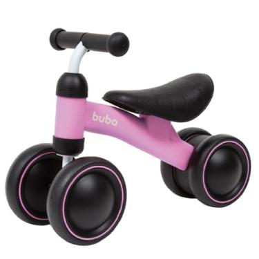 Imagem de Bicicleta Andador de Equilibrio Bebê Infantil - 4 Rodas, BUBA - Bicicleta De Equilíbrio Infantil 4 Rodas Sem Pedal (Rosa)