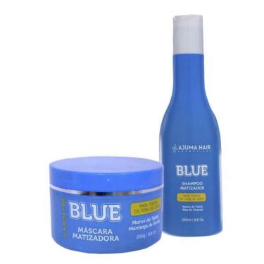 Imagem de Kit Shampoo E Máscara 250 G Matizadora Blue Ajuma Hair