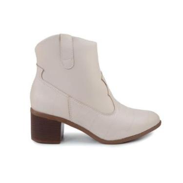 Imagem de Bota Feminina Beira Rio CB Creme - 9066-Feminino