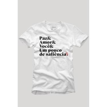 Imagem de Camiseta Paz Amor E Saliência Reserva-Masculino