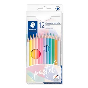 Imagem de STAEDTLER Lápis de Cor Pastel - 12 Cores - 146 C12 PA - Mina Macia, Paleta de Cores Pasteis, Madeira Sustentável com Certificação PEFC