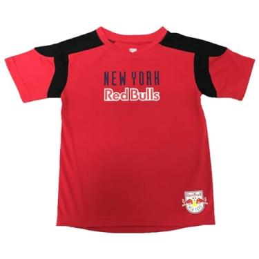 Imagem de Outerstuff Camiseta New York Red Bulls Kids Boys Size Team Logo Fashion Performance Jersey, Vermelho, G