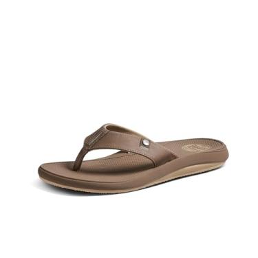 Imagem de REEF Phantom Nias Chinelo masculino de praia, leve, macio e moldado com suporte, Bronzeado, 40
