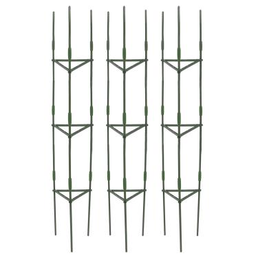 Imagem de Gaiola de Tomate, Design Ajustável, Poste Triangular de Suporte para Planta de Tomate, Estacas de Torre de Aço para Serviços Pesados, Design de Espaço Amplo, Treliça de Tomate,