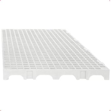 Imagem de Estrado Piso Pallet Plástico Resistente 25x50 Paletes Branco
