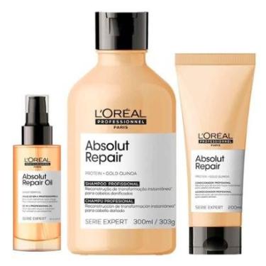 Imagem de L'Oréal Professionnel Absolut Repair Kit Shampoo + Condicionador + Óleo Kit-Unissex