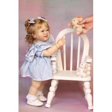 Imagem de Bonecas de tamanho grande de 28 polegadas, menina em pé, boneca realista, menina sorridente, pano macio, corpo pesado, bonecas infantis, bebês que parecem da vida real