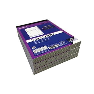 Imagem de Conjunto de 300 formulários - Carbonless 2-Part, - Snap-Off Sales Order Book Receipt Invoice Record Pedido do cliente com descrição da quantidade Preço Valor total - Tamanho 13,5 cm x 21,5 cm