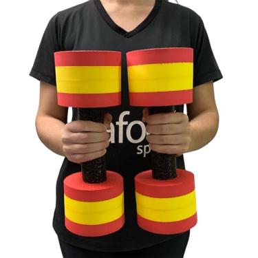 Imagem de Halter de Hidroginástica Redondo em EVA DF4016-VM 2-3Kg Vermelho/Amarelo Dafoca Sports