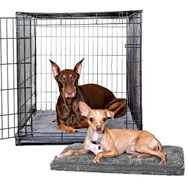 Imagem de Cama de viagem Soggy Doggy Crate Mate, grande/58 x 91 cm, cinza