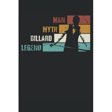 Imagem de Man Myth Billiard Legend: Piscina vintage Billiard Dad Journal |Snooker Journal |. Note del giocatore della sala da biliardo