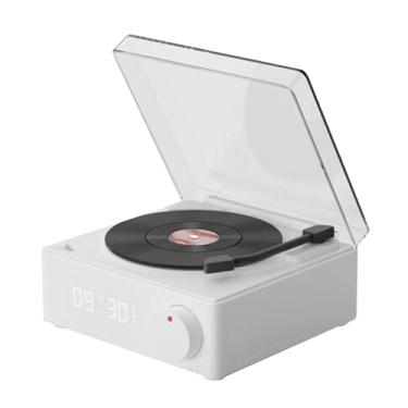 Imagem de Toca-discos, Toca-discos Bluetooth de 3 Modos Com Alto-falantes Embutidos, Som Estéreo HiFi, Alto-falante Portátil de Vinil Vintage Sem Fio Com Despertador para Quarto, Festa