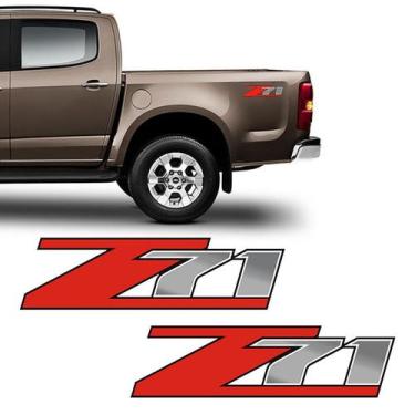 Imagem de Par Adesivos Z71 S10 Silverado D20 Emblema Lateral Chevrolet - SPORTIN
