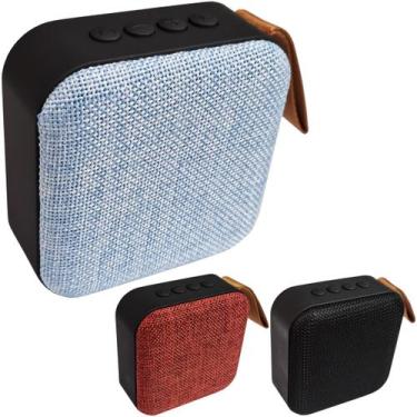 Imagem de Mini Caixinha de Som Quadrada Portátil Bluetooth Usb Mp3 Sd Rádio Fm A
