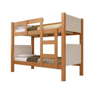 Imagem de Beliche em MDF e MDP  Conquista Móveis Madri Cinamomo e Off White, Cin