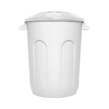 Imagem de Lixeira Branca Cesto De Lixo Grande Cozinha 30 Litros - Jaguar