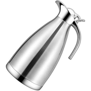 Imagem de Garrafa térmica Inox Jarra Pat  de café de aço inoxidável isolada à vá