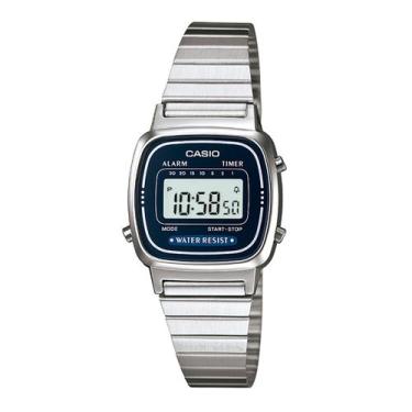 Imagem de Relógio Feminino Casio Mini Vintage Digital Prata LA670WA-2DF, Prata