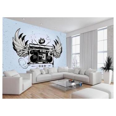 Imagem de Papel De Parede 3D Musica Toca Fita Retrô Tape 3,5M Mus42 - Você Decor