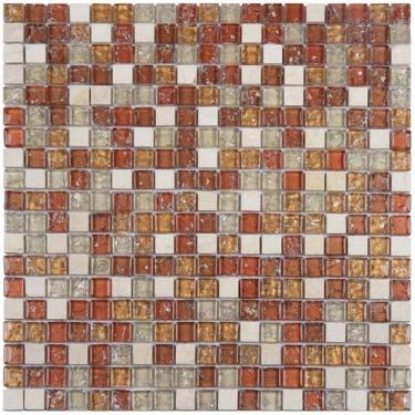Imagem de PASTILHA DE VIDRO COM PEDRA (CRAQUELADA) GS304 - GLASS STONES VERMELHO