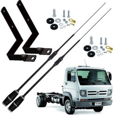 Imagem de 2 Antena Px Bobinada Black Argentina 1,63m Suporte Dianteiro Delivery 