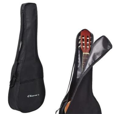Imagem de Capa bag violão criança infantil 3/4 simples nylon com bolso alça de m