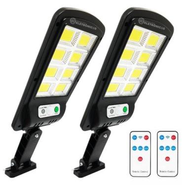 Imagem de Kit Com 4 Refletores Solares 160 LEDs COB Com Sensor de Presença 200W 
