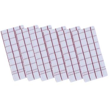 Imagem de Kit 6 panos de prato teka chef premium atoalhado 100% algodão 45 x 70c