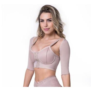 Imagem de Mangas Cirurgia Plástica Braços Lipo Branquioplastia Biobela, G, Marro
