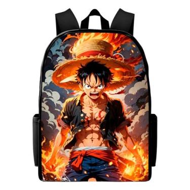 Imagem de Bolsa Luffy Escolar Masculina Estampada Casual mochila Infantil - Now 