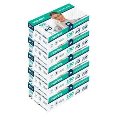 Imagem de Luvas descartáveis Látex com Pó Inoven 500 unidades Kit 5 caixas Limpe