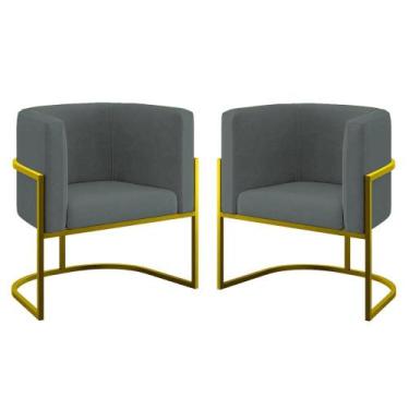 Imagem de Kit 02 Cadeiras Poltrona Lua para Sala Quarto Balaqui Decor - B Balaqu