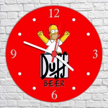 Imagem de Relógio De Parede Cerveja Bar Homer Simpsons Churrasco Gourmet Decoraç