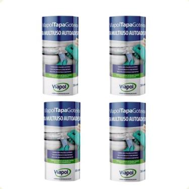 Imagem de KIT 4 Tapa Goteira 30cm x 10m Multiuso Viapol