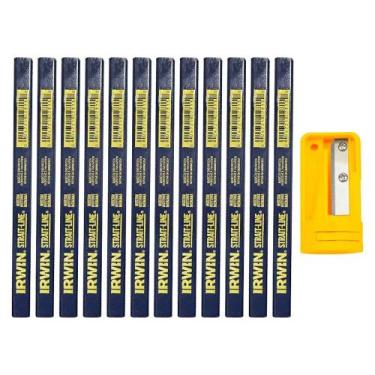 Imagem de Kit Lápis de Carpinteiro 20 Unidades IRWIN + Apontador para Lápis de C