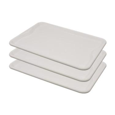 Imagem de Conjunto 3 Bandejas Plásticas Self-Service Refeição 48 x 32,5 x 2 BR-1