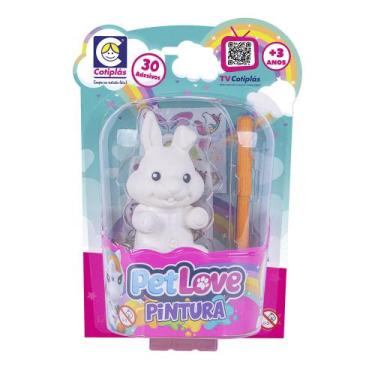 Imagem de Brinquedo Boneco Pet Love Pintura Coelho - Cotiplás