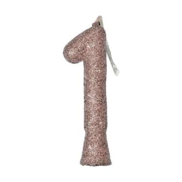 Imagem de Vela Aniversário Festcolor Puro Glitter Prata Nº 1