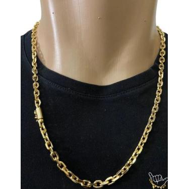 Imagem de Corrente Cadeado 5mm - Banhado a Ouro 18k - ToJoia18k, 70cm