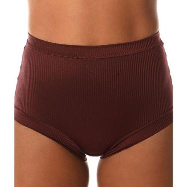 Imagem de Calcinha Demillus Bourbon 26406 Modelagem Alta Poliamida, Vinho barolo