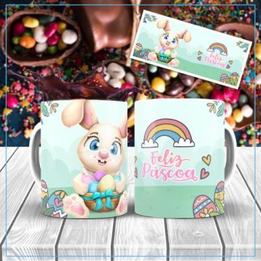 Imagem de Xícara Branca Porcelana Coelinho Coelho Páscoa + Caixinha - RYLLO, 04
